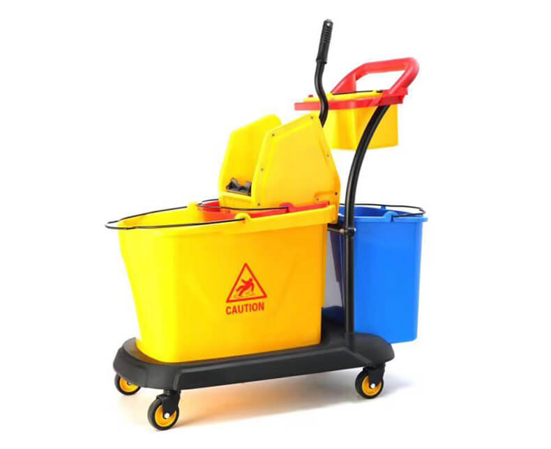 36L plastic wringer trolley bucket