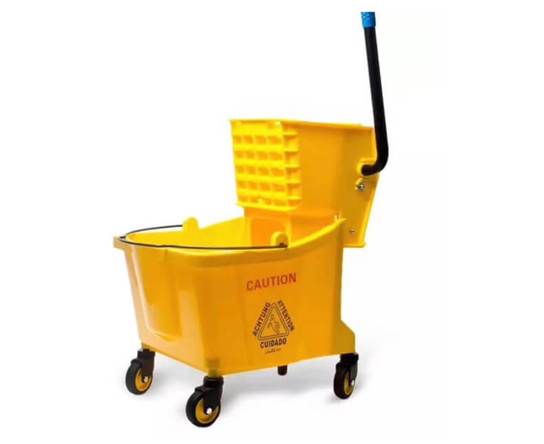 36L plastic wringer trolley bucket