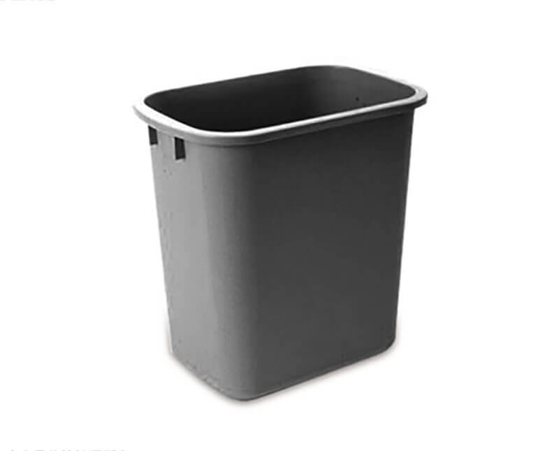 Flame-resistant square oval pattern trash can