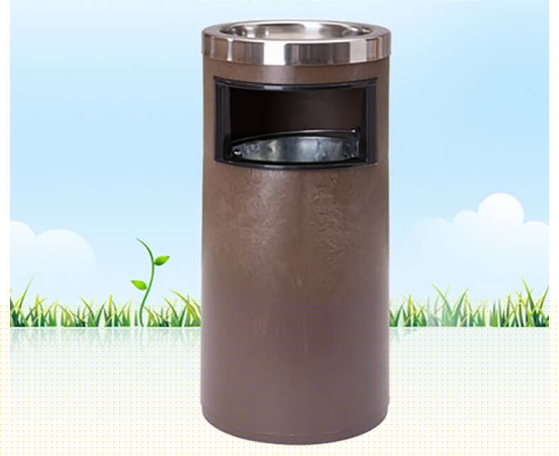 Plastic ashtray trash can