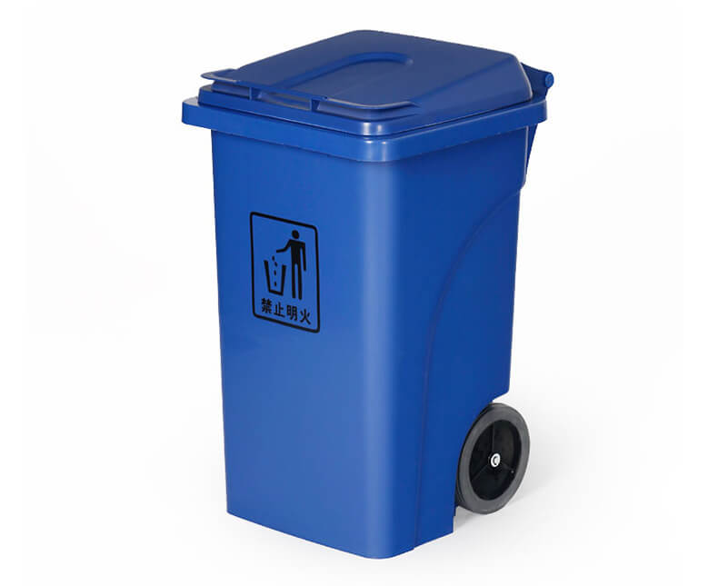 Sanitation pedal trash can with lid
