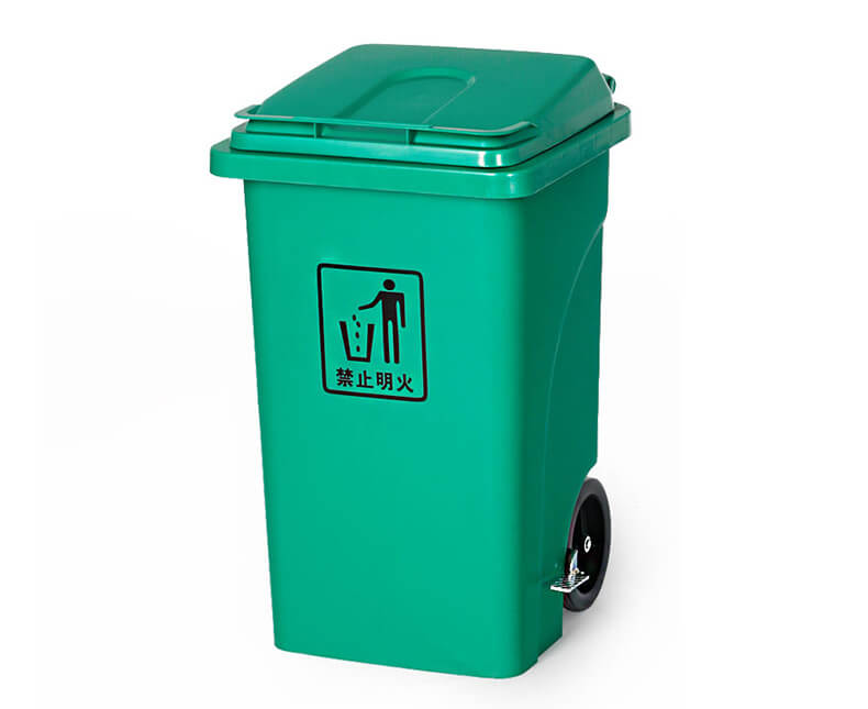 Sanitation pedal trash can with lid