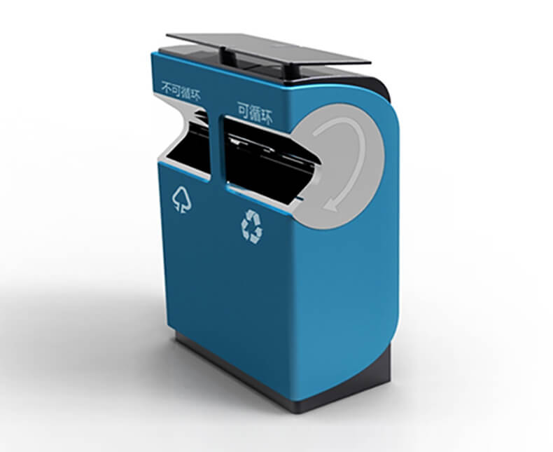 galvanized steel garbage bin with Wheels