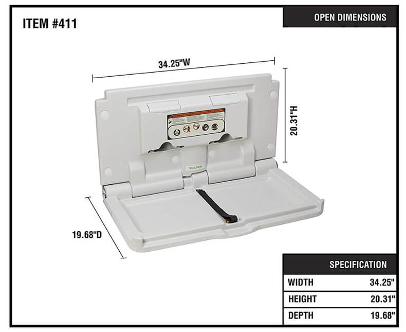 Fold Down Baby Changing Diaper Station