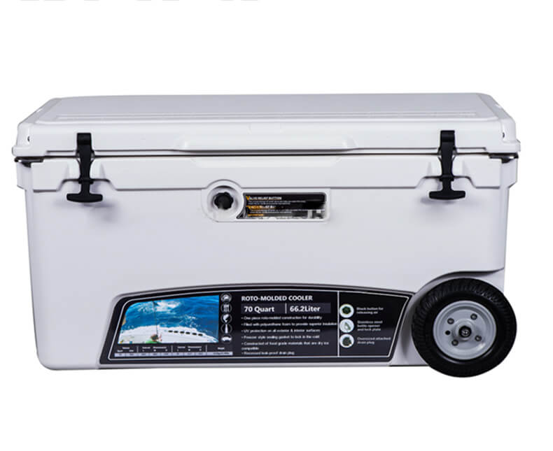 Insulated plastic cooler box