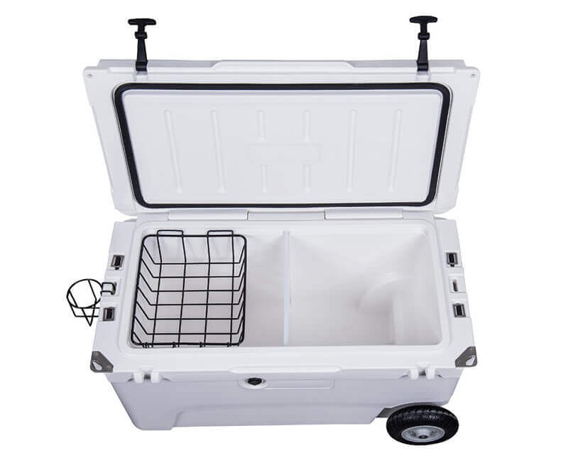 Insulated plastic cooler box