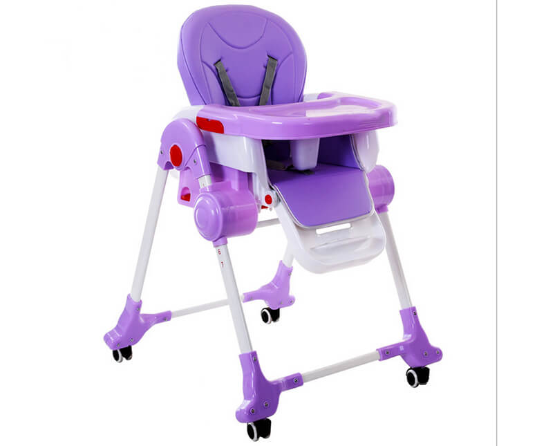 Baby dining chair with universal wheels