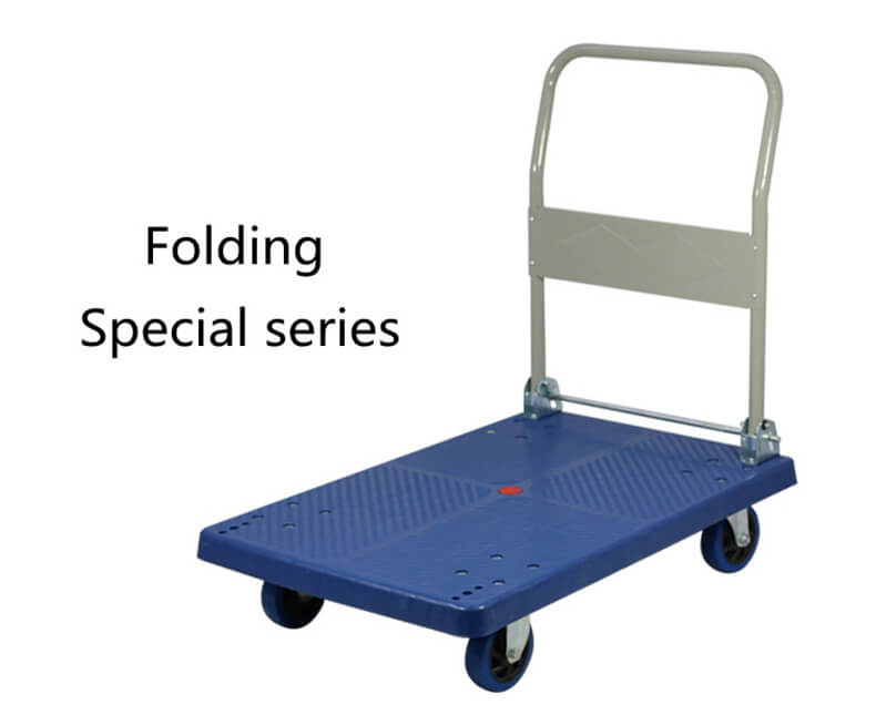 Stackable folding dolly plastic trolley