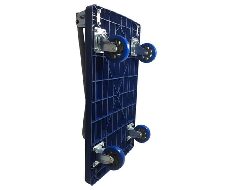 Stackable folding dolly plastic trolley