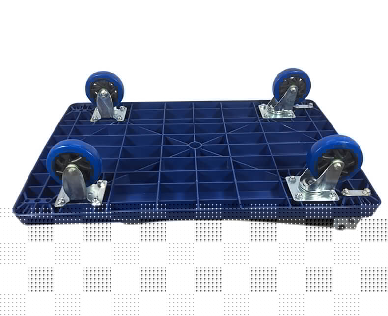 Stackable folding dolly plastic trolley