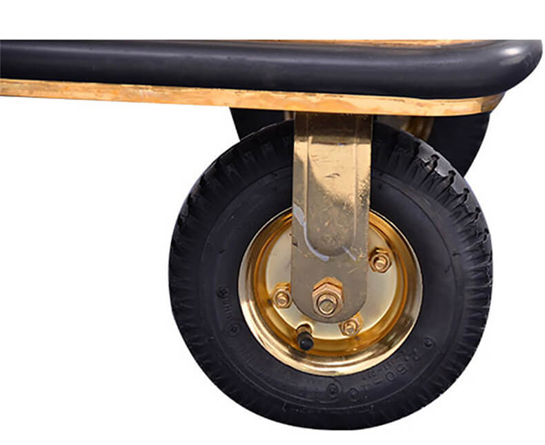 Stainless steel hotel luggage trolley