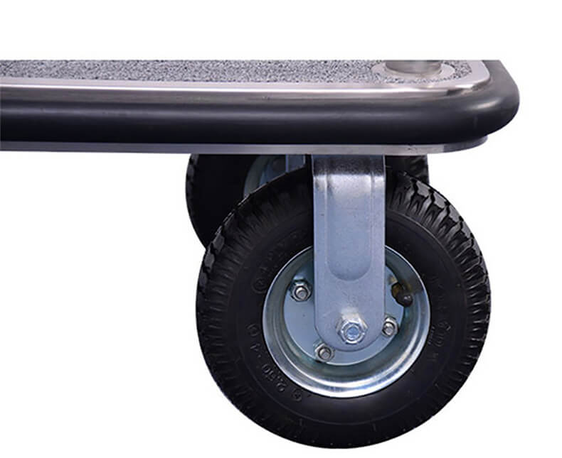 Stainless steel hotel luggage trolley