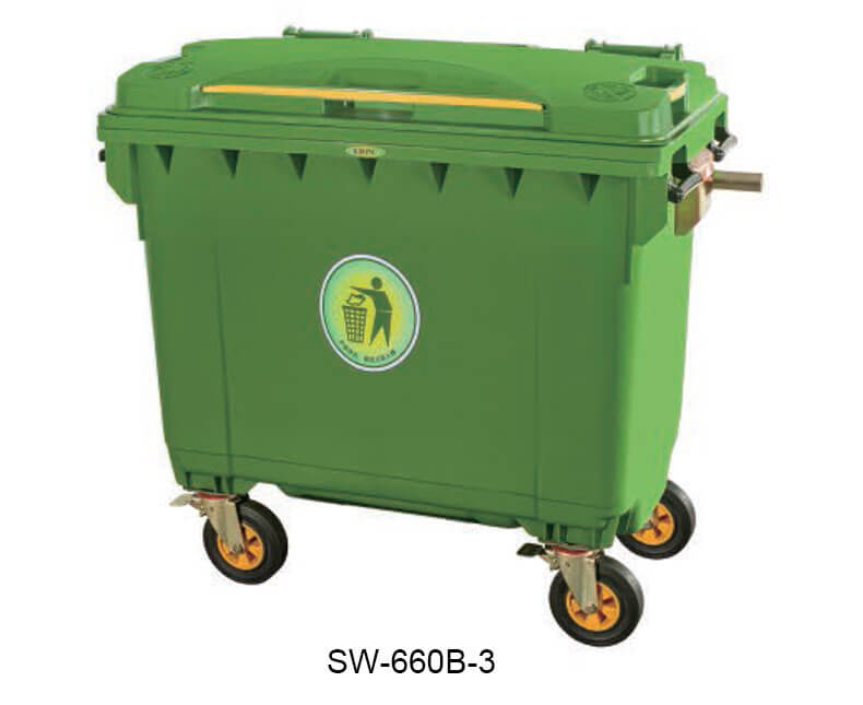 Four Wheels Mobile Garbage Container