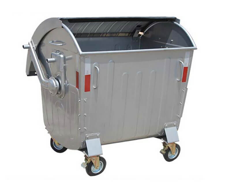 1100L outdoor galvanized steel trash container
