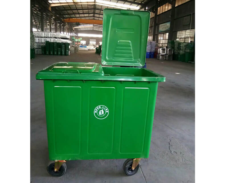 660L metal garbage bins for outdoor cleaning